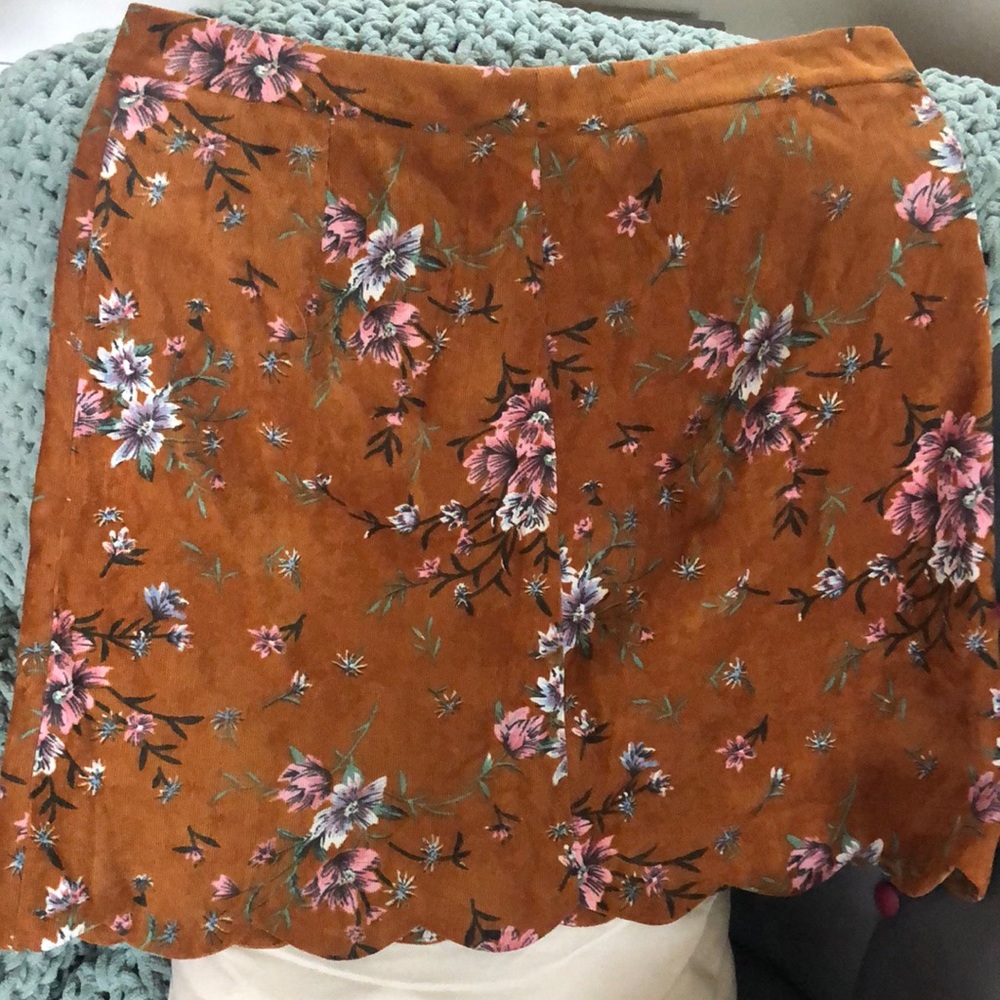 Chance floral corduroy skirt XL